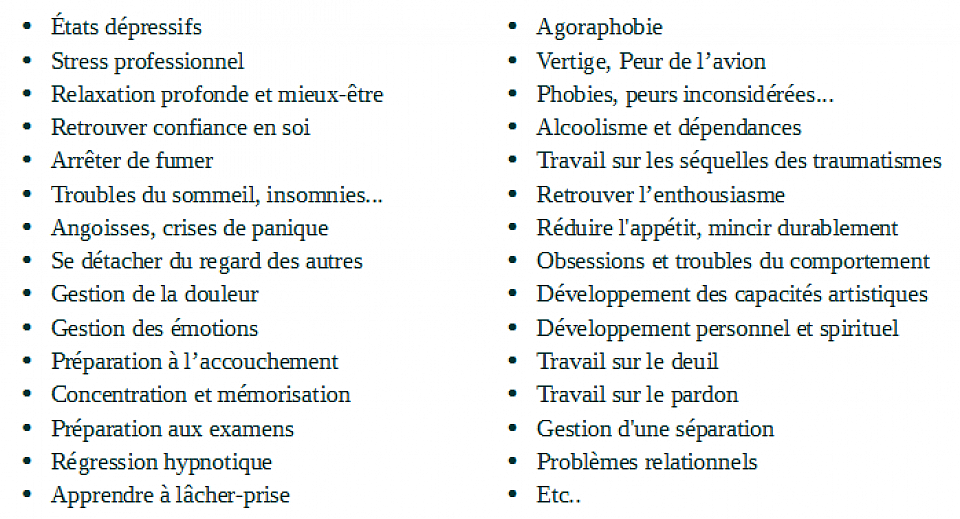 Applications thérapeutiques de l'hypnose
