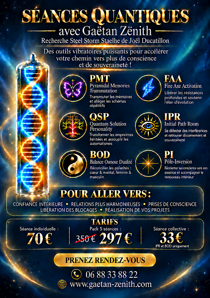 Séances quantiques avec Gaëtan Zënith